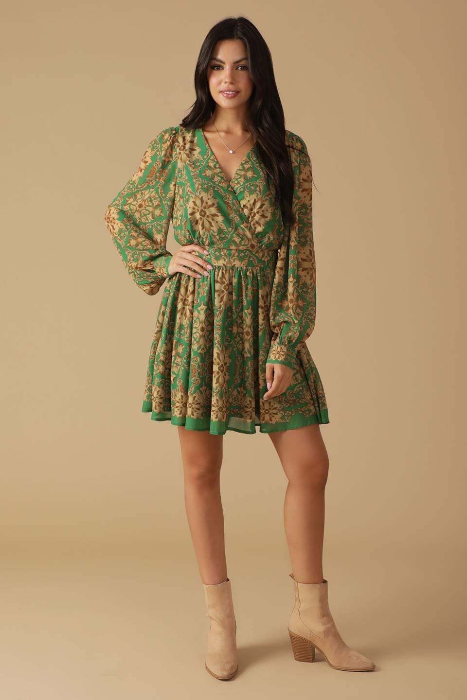 GOT ME WONDERING WOVEN MINI DRESS Flying Tomato